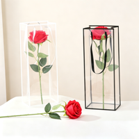Sac cadeau transparent en PVC personnalisé Ruigu, sac d'emballage transparent, sac fourre-tout en plastique imperméable pour fleuriste, cadeau de la Saint-Valentin