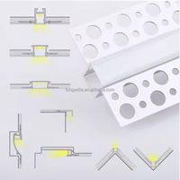 Profilé en aluminium LED encastré pour cloison sèche, pour éclairage linéaire et décoration intérieure