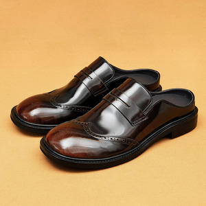 Pantuflas de Hombre, Estilo 2025, Verano, Transpirables, Antideslizantes, para Exteriores, de Una Pieza, Sin Talón, de Cuero PU, Antiolor - Product Image 6