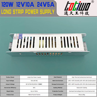 Alimentation à découpage 110V 220V CA vers CC 12V10A 24V5A 120W à profil mince pour éclairage LED, transformateur PSU, certification CE, SMPS