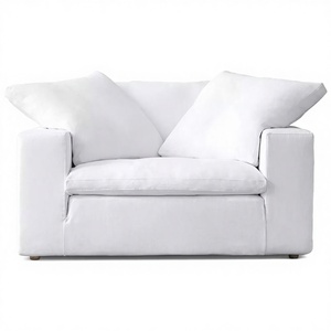 Set di Divani Chesterfield per Soggiorno, in Velluto <span class=keywords><strong>e</strong></span> Spugna, Tessuto Personalizzabile, Rivestimento Rimovibile, <span class=keywords><strong>Divano</strong></span> Componibile Moderno Stile Cloud - Product Image 2