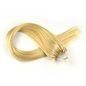 TopElles fabrik großhandel microlink haar <span class=keywords><strong>extensions</strong></span> 1g/strand 613 blonde farbe reines haar <span class=keywords><strong>microring</strong></span> verlängerung - Product Image 4