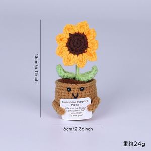 Divertido Mini Muñeco de Ganchillo de Patata Positiva de 3 Pulgadas, Juguete de Punto de Lana Suave para Apoyo Emocional, para el Día del Padre y Halloween - Product Image 6