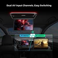 XTRONS 14 "moniteur de voiture de toit ultra mince haut-parleur intégré HD AV en multicolore Aura lumières écran publicitaire de voiture