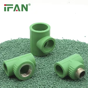 IFAN Chất lượng cao TEE 20mm-125mm phụ kiện đường ống ppr cho nước nóng và lạnh