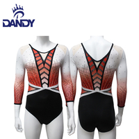 DANDY professionnel manches longues compétition gymnastique justaucorps filles personnalisé vos propres justaucorps en nylon