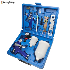 Kit de Pistola de Pulverización Profesional H827 H2000 HVLP, Boquillas de 1.4mm y 0.8mm, Doble Vaso de 600ml y 125ml, Cuerpo de Aluminio para Pintura de Automóviles - Product Image 3
