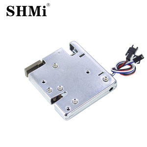 Serrure électromagnétique de sécurité intelligente sans clé XG7580 12V DC pour distributeur automatique avec poignée de déverrouillage d'urgence frontale 24W 10KG de force de poussée - Product Image 1
