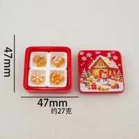 Nouvelle arrivée : maison de poupée miniature, elfe miniature, boîte cadeau de Noël en pain d'épices, biscuit en pain d'épices pour la décoration de maison de poupée