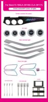 Éclairage d'ambiance pour voiture Mercedes-Benz CLA/GLA/A/B-Class W156/W117/W246/W176 2013-2019 LHD/RHD Systèmes d'éclairage automatique 64 couleurs