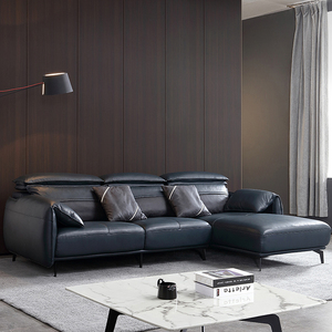 Sofá de esquina de cuero de estilo moderno de lujo, sofá seccional en forma de <span class=keywords><strong>L</strong></span>, muebles, juego de sofá para sala de estar - Product Image 3