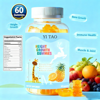 Gummies pour la croissance en taille sous marque privée/OEM/ODM, 60 unités, supplément vitaminique pour enfants, soutien alimentaire naturel