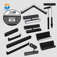 Système d'éclairage sur rail magnétique LED en aluminium 220V AC, moderne, personnalisable pour la maison, CCT (3000K/4000K/6000K), lampe suspendue encastrée en surface