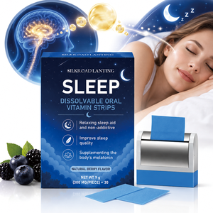 Tiras Orales de Vitaminas Disolubles para Dormir, Sabor a Bayas, Suplemento de Melatonina, Sin Adicción, Apoyo para el Descanso Nocturno - Product Image 1