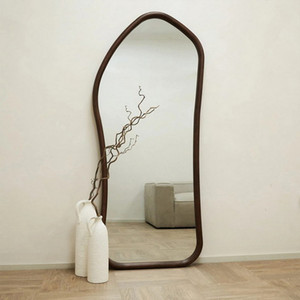 <span class=keywords><strong>Espejo</strong></span> de Pie de Madera Ecológico de Estilo Francés Moderno, Irregular, de Longitud Completa, Montado en la Pared, 5 mm de Grosor, para Aniversario - Product Image 4