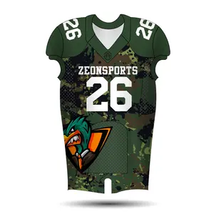 wholesale custom camouflage design high quality combat mens youth adult american football uniform jersey