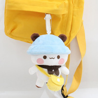 Vente en gros d'usine, porte-clés en peluche Bubu et Dudu en coton doux de 20 cm, jouets en peluche de style dessin animé, cadeaux de Noël pour enfants