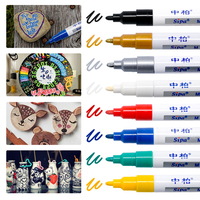 Stylo de précision Sipa SP103, encre permanente vibrante à séchage rapide, marqueur 8 couleurs, pointe moyenne 2,0 mm pour toutes surfaces, certifié ASTM