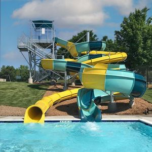 Outdoor Swimming <strong>Pool</strong> Aqua Games Playground Fiberglass <strong>Slide</strong> For Children - Product Image 2