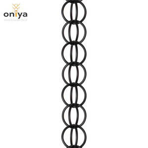Oniya 8.5FT moderne chaîne de pluie en métal gouttières 12 tasses chaînes de pluie remplacer <span class=keywords><strong>gouttière</strong></span> dévier l'eau 12 tasses anneaux de chaîne de pluie - Product Image 1