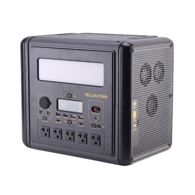 2000W Portable Power Station LiFePO4 Solar Generator Pure Sine Wave Backup Power Supply for Camping RV Car