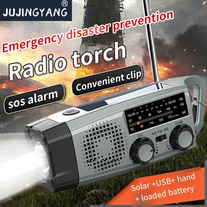Lampe d'urgence solaire multifonctionnelle, radio à manivelle et lampe torche, rechargeable pour la maison, les situations d'urgence extérieures et la préparation aux catastrophes - Product Image 6