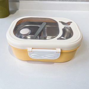 Boîte à lunch compartimentée en acier inoxydable de qualité alimentaire avec grande capacité, fermeture à boucle, sans mélange d'odeurs et boîte à repas pour riz - Product Image 4