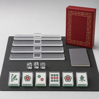 Jeu de Mahjong Chinois 144 Tuiles en Acrylique 1,2 Pouce 4 Couches, Boîte Cadeau Fête du Printemps, En Stock, Logo Personnalisé, Faible MOQ, Échantillon Disponible