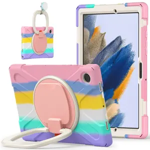 Rugged Silicone Hybrid Tablet Back Cover Case For Samsung Galaxy Tab A8 10.5 x200 x205 Anti Shock Case