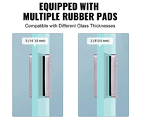 Support de garde-corps en verre en acier inoxydable robuste SVA-043B 304 316 Clips de support de Type D Pince de balustrade de balcon pour les centres commerciaux d'escaliers