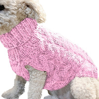 Pull en tricot à col roulé - Logo personnalisé, vêtements pour chien élégants et abordables, ensemble de pulls en laine douce et chaude pour l'hiver