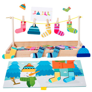 <span class=keywords><strong>Jouet</strong></span> éducatif à changement de vêtements Montessori pour enfants de 2 à 3 ans, maternelle, petite classe, <span class=keywords><strong>bois</strong></span> vivant, sensibilisation à l'enseignement précoce - Product Image 6