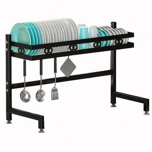 Estante Escurridor de Platos de Dos Niveles con Tapa Abatible para Fregadero, Soporte de Almacenamiento de Dos Capas, ¡Venta Caliente! - Product Image 2