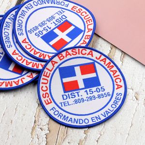 โรงงานผลิตตัวอย่างป้ายปักลายดามัสก์คุณภาพสูงแบบตัดด้วยเลเซอร์ - Product Image 3