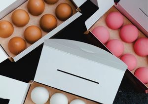 Hộp lưu trữ trứng dễ thương với móc áo tùy chỉnh bao bì hộp trứng màu nâu với chèn giấy/khay - Product Image 4