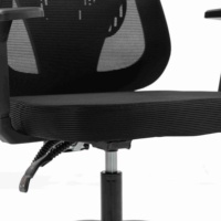 Silla de Oficina Ergonómica Moderna con Respaldo Medio de Malla, Transpirable, Ajustable, con Soporte Lumbar, Giratoria, con Ruedas Silenciosas, Venta al por Mayor