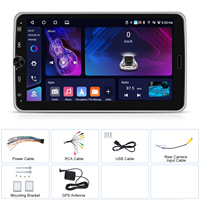 Podofo 10.1 "rotatif 4 + 64G 1 Din Android autoradio stéréo Carplay voiture stéréo Android Auto GPS WiFi BT FM RDS OEM/ODM usine