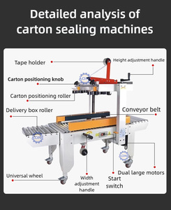 Automatic Carton Packing <b>Machine</b> PLC Control Carton <b>Tape</b> Sealing <b>Machine</b> Touchscreen Box Sealing <b>Machine</b> - Product Image 5
