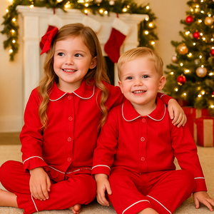 Set Pigiama Natalizio in Cotone <span class=keywords><strong>per</strong></span> Bambini e Bambine, Produttore di Pigiami <span class=keywords><strong>per</strong></span> Bambini, Abbigliamento Natalizio Personalizzato <span class=keywords><strong>per</strong></span> Bambini - Product Image 1