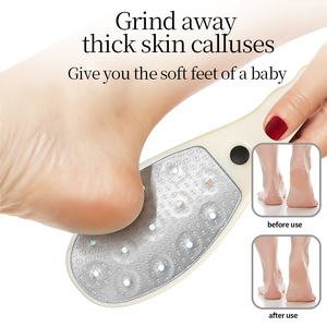 Grattoir à pied en acier inoxydable <span class=keywords><strong>lime</strong></span> à pied en métal dissolvant de callosités professionnel râpe à pieds épurateur facile à nettoyer outil de pédicure talon - Product Image 3