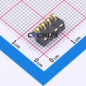 GT-BTP25004-0350A-010A Blade/Spring Contact Battery Connector SMD,P=2.5mm Connector Spring Contact Type 2.5mm 4P Vertical Mount - Product Image 1