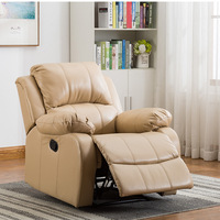 Fauteuil inclinable relaxant individuel en cuir PU électrique à levage manuel, mobilier moderne de luxe pour salon