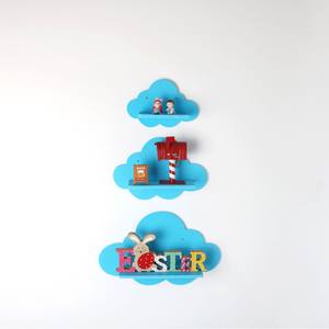 Estante de <span class=keywords><strong>Pared</strong></span> de Madera Multifuncional con Diseño de Nube, Decoración para Dormitorio <span class=keywords><strong>Infantil</strong></span>, Estante de Almacenamiento para Muñecas, Sala de Estar, Madera Maciza - Product Image 6