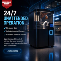 Máquina Expendedora de Café Robótica Profesional, Sistemas Robóticos Industriales para una Estación de Automatización Minorista Inteligente Completa
