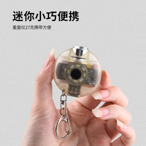 Mini <b>Flashlight</b> USB <b>Rechargeable</b> LED Keychain Light Emergency Portable Cob Bright White Light Strong Magnet Abs Material - Product Image 3