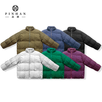 Veste matelassée personnalisée pour homme avec poignets coupe-vent, veste rembourrée en duvet de canard pour homme, veste matelassée zippée, veste d'hiver