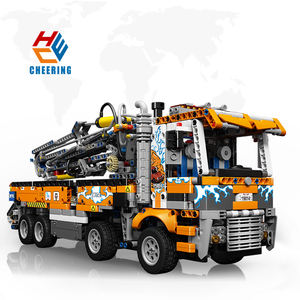 Moule roi 19014S créatif MOC pneumatique pompe à béton camion modèle assemblage jouets construction enfants bloc briques jouet ensemble - Product Image 1