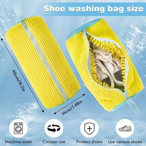 Reusable Washing Shoes <b>Bag</b> Laundry <b>Net</b> Fluffy Fibers Easily Remove Dirt Washing <b>Bags</b> Anti-deformation Shoes Clothes Organizer - Product Image 3