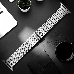 สายนาฬิกาข้อมือสแตนเลสสตีลแบบ Milanese Loop พร้อมตัวล็อคแม่เหล็ก ระบายอากาศได้ดี ปรับขนาดได้ สำหรับนาฬิกาสมาร์ทวอทช์ขนาด 41 มม. 45 มม. - Product Image 1