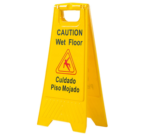 لافتة تحذيرية: أرضية مبللة - لافتة سلامة وتحذير قابلة للطي من البلاستيك - Product Image 3